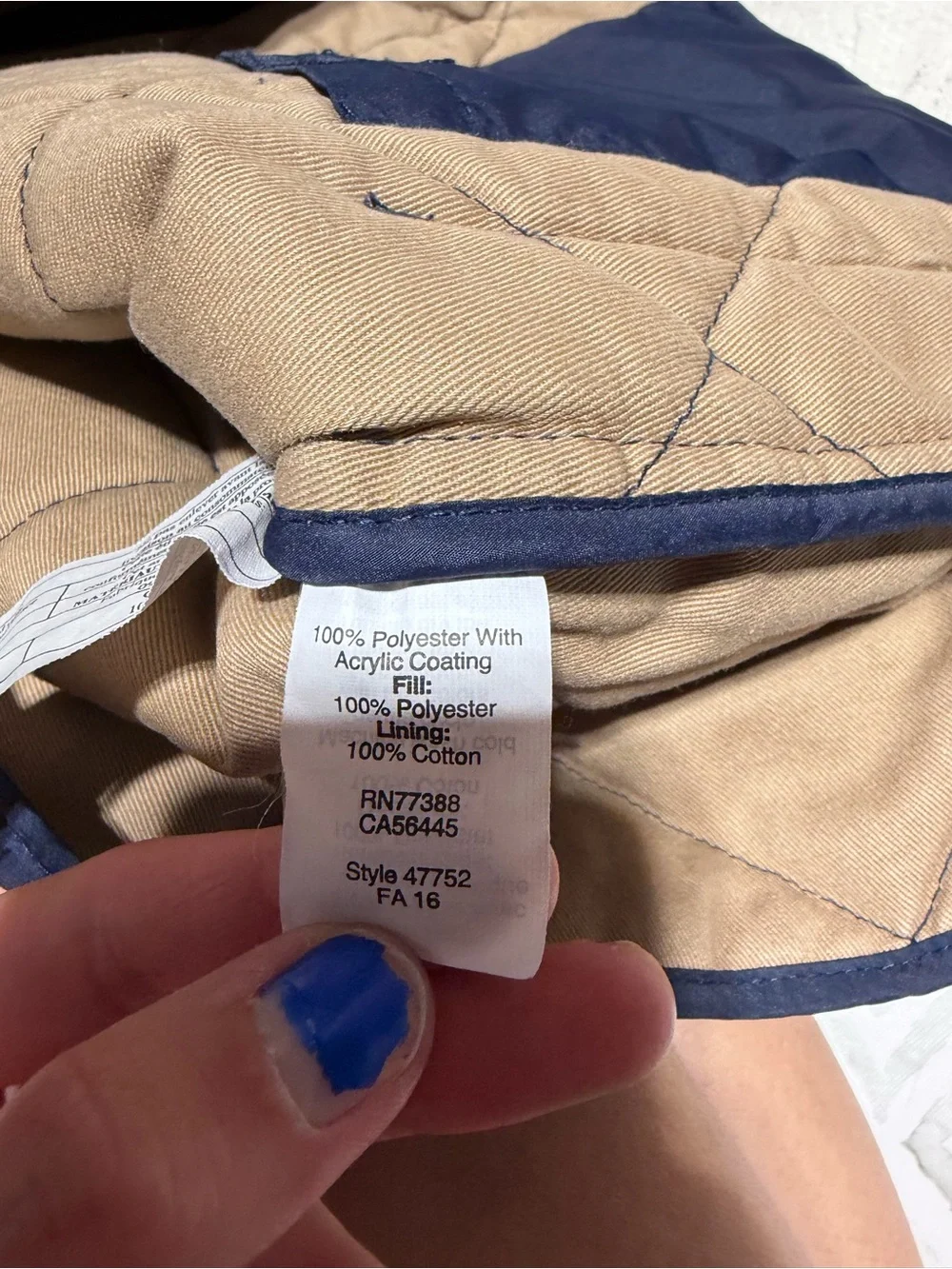 J. Crew authentic outerwear Men's Quilted Navy Vest medium